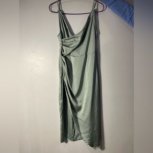 Sage Green Silk Dress